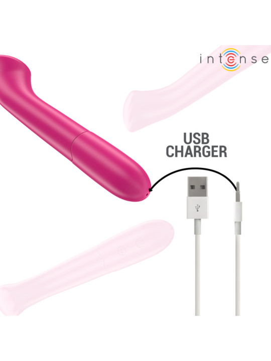 VIBRADOR PATY 19 CM FLEXIBLE 10 MODOS SILICONA PREMIUM DE LA MARCA INTENSE FUN