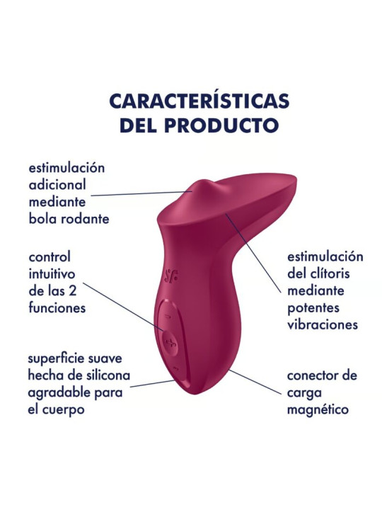 SATISFYER EXCITERRR VIBRADOR CLITORIS BERRY LAY-ON DE LA MARCA SATISFYER VIBRATOR