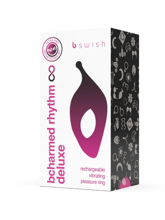 ANILLO VIBRADOR BCHARMED RHYTHM INFINITE 15 MODOS NEGRO DE LA MARCA B SWISH