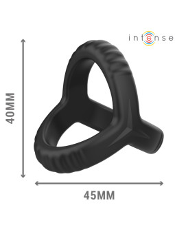 ANILLO DOBLE PARA PENE CARSON SILICONA NEGRO INTENSE DE LA MARCA INTENSE COUPLES TOYS