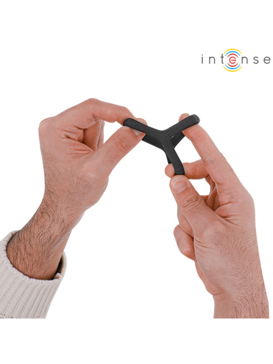 ANILLO DOBLE PARA PENE CARSON SILICONA NEGRO INTENSE DE LA MARCA INTENSE COUPLES TOYS