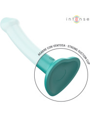 VIBRADOR KATIE CON VENTOSA 10 MODOS AZUL OSCURO REMOTO DE LA MARCA INTENSE FUN