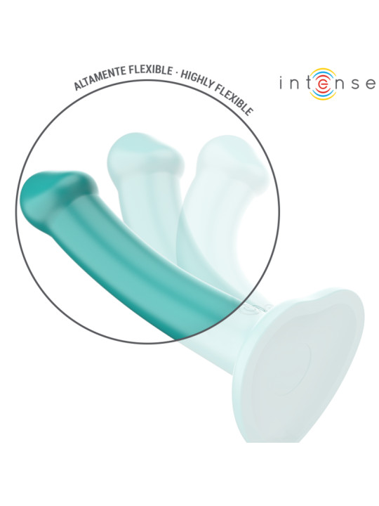 VIBRADOR KATIE CON VENTOSA 10 MODOS AZUL OSCURO REMOTO DE LA MARCA INTENSE FUN