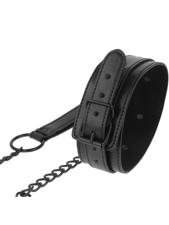 COLLAR DE CUERO VEGANO INTENSE FETISH AJUSTABLE DE LA MARCA INTENSE FETISH