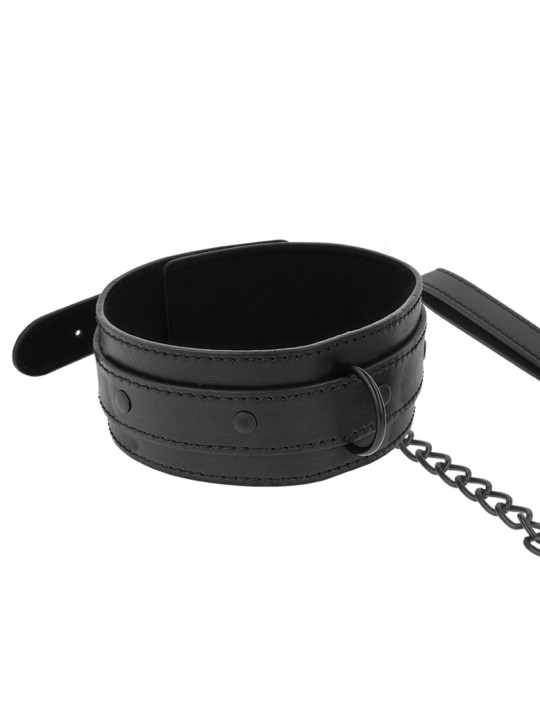 COLLAR DE CUERO VEGANO INTENSE FETISH AJUSTABLE DE LA MARCA INTENSE FETISH