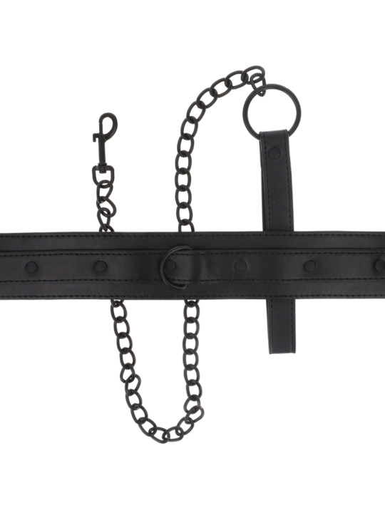 COLLAR DE CUERO VEGANO INTENSE FETISH AJUSTABLE DE LA MARCA INTENSE FETISH
