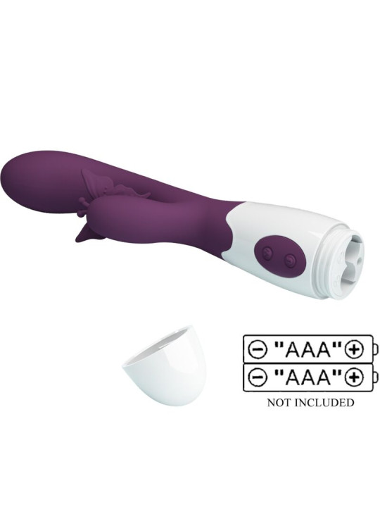 VIBRADOR RABBIT BUTTERFLY KISS ESTIMULADOR PUNTO G MORADO DE LA MARCA PRETTY LOVE FLIRTATION