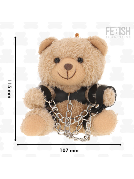 OSITO PELUCHE BDSM YOGI CON ESPOSAS Y ARNÉS DE LA MARCA FETISH SUBMISSIVE REBEL TOYS