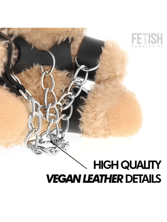 OSITO PELUCHE BDSM YOGI CON ESPOSAS Y ARNÉS DE LA MARCA FETISH SUBMISSIVE REBEL TOYS