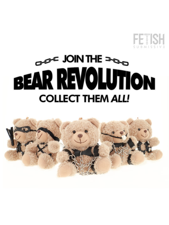 OSITO PELUCHE BDSM YOGI CON ESPOSAS Y ARNÉS DE LA MARCA FETISH SUBMISSIVE REBEL TOYS