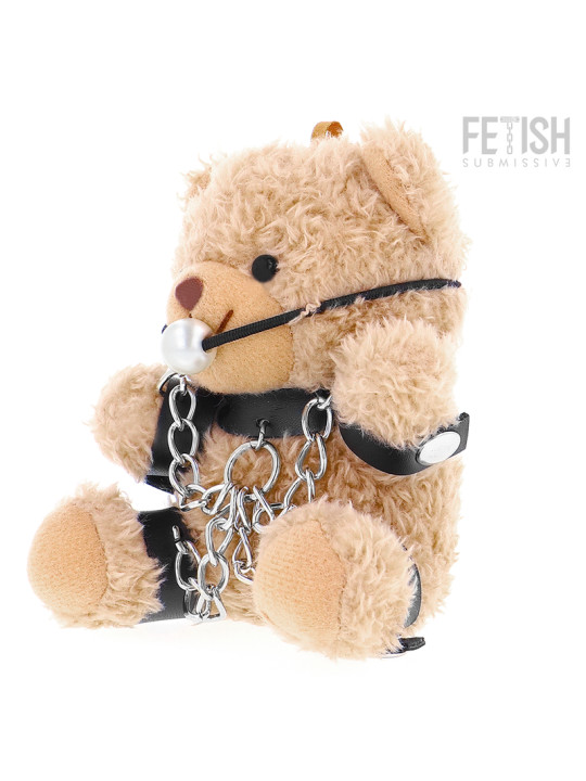 OSITO PELUCHE BDSM FOZZIE CON MORDAZA Y ARNÉS DE CUERO DE LA MARCA FETISH SUBMISSIVE REBEL TOYS