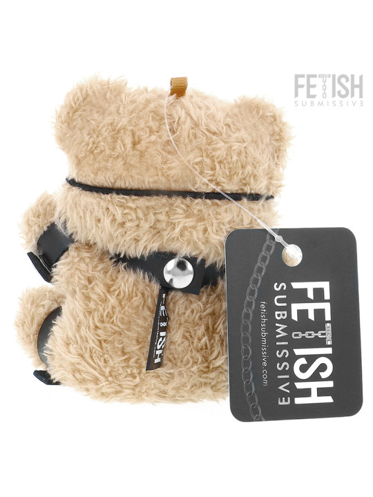 OSITO PELUCHE BDSM FOZZIE CON MORDAZA Y ARNÉS DE CUERO DE LA MARCA FETISH SUBMISSIVE REBEL TOYS