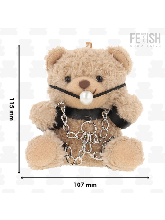 OSITO PELUCHE BDSM FOZZIE CON MORDAZA Y ARNÉS DE CUERO DE LA MARCA FETISH SUBMISSIVE REBEL TOYS