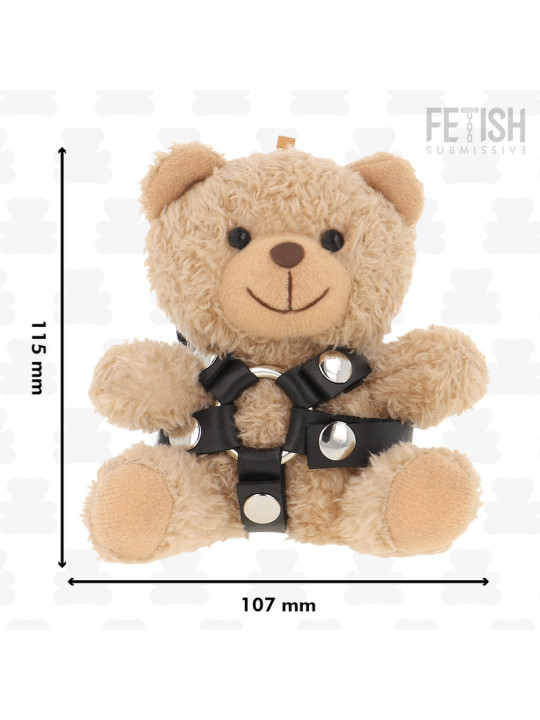 OSITO PELUCHE BDSM BONGO CON ARNÉS Y MORDACAS DE LA MARCA FETISH SUBMISSIVE REBEL TOYS