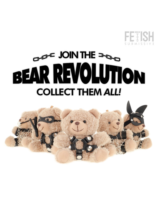 OSITO PELUCHE BDSM BONGO CON ARNÉS Y MORDACAS DE LA MARCA FETISH SUBMISSIVE REBEL TOYS