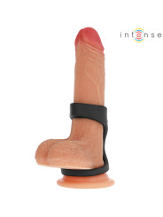 ANILLO DOBLE THEO SILICONA NEGRO PARA PENE Y ESCROTO DE LA MARCA INTENSE COUPLES TOYS