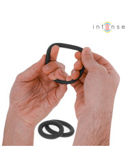 ANILLOS PARA PENE HUGH 3 UNIDADES SILICONA NEGRO INTENSE DE LA MARCA INTENSE COUPLES TOYS