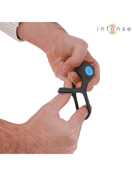 ANILLO VIBRADOR ALEX 10 MODOS NEGRO CON CONTROL REMOTO DE LA MARCA INTENSE COUPLES TOYS