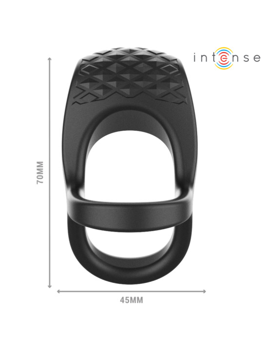ANILLO VIBRADOR ALEX 10 MODOS NEGRO CON CONTROL REMOTO DE LA MARCA INTENSE COUPLES TOYS