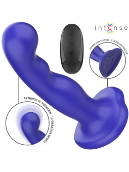 VIBRADOR CON VENTOSA Y CONTROL REMOTO INTENSE SHORTY AZUL DE LA MARCA INTENSE FUN