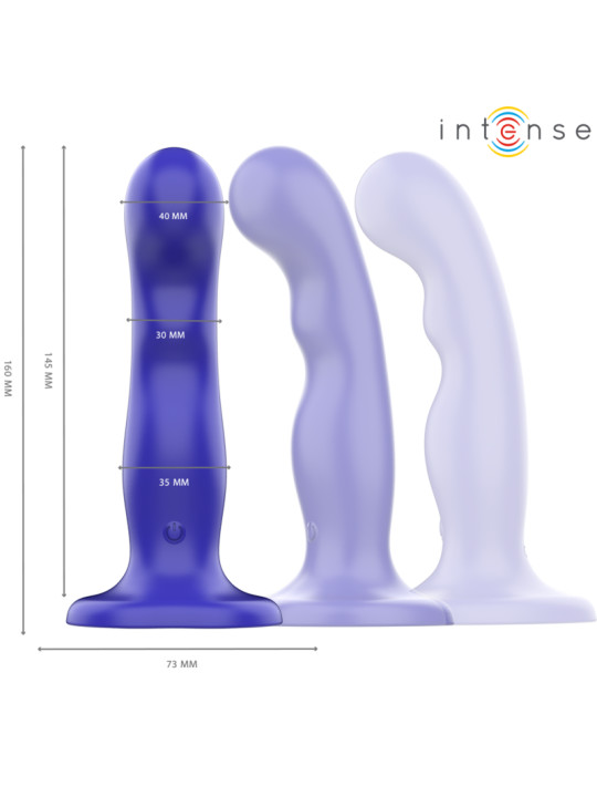 VIBRADOR CON VENTOSA Y CONTROL REMOTO INTENSE SHORTY AZUL DE LA MARCA INTENSE FUN