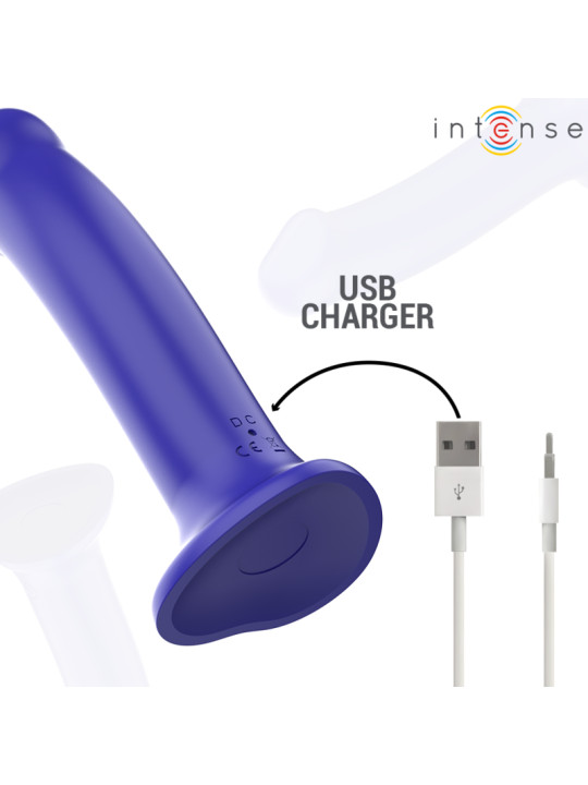VIBRADOR VICTORIA CON VENTOSA 10 MODOS REMOTO AZUL OSCURO DE LA MARCA INTENSE FUN