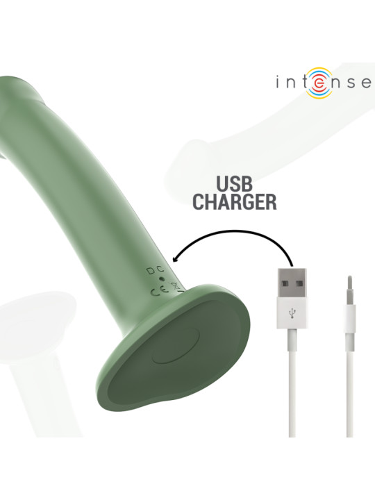 VIBRADOR BECCA CON VENTOSA 10 MODOS VERDE CONTROL REMOTO DE LA MARCA INTENSE FUN