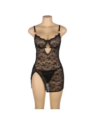 BABYDOLL DE ENCAJE NEGRO SUBBLIME TIRANTES AJUSTABLES S/M DE LA MARCA SUBBLIME BABYDOLLS
