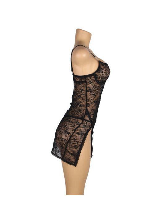 BABYDOLL DE ENCAJE NEGRO SUBBLIME TIRANTES AJUSTABLES S/M DE LA MARCA SUBBLIME BABYDOLLS