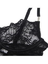 BABYDOLL DE ENCAJE NEGRO SUBBLIME TIRANTES AJUSTABLES S/M DE LA MARCA SUBBLIME BABYDOLLS