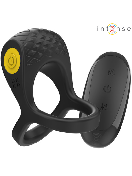 ANILLO VIBRADOR ALEX 10 MODOS NEGRO CON CONTROL REMOTO DE LA MARCA INTENSE COUPLES TOYS