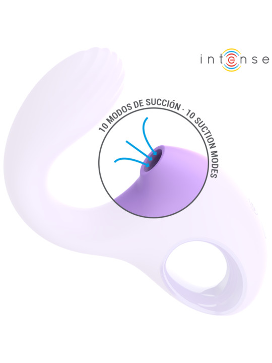 VIBRADOR BAXTER CON SUCCIÓN Y CONTROL REMOTO VIOLETA DE LA MARCA INTENSE FUN