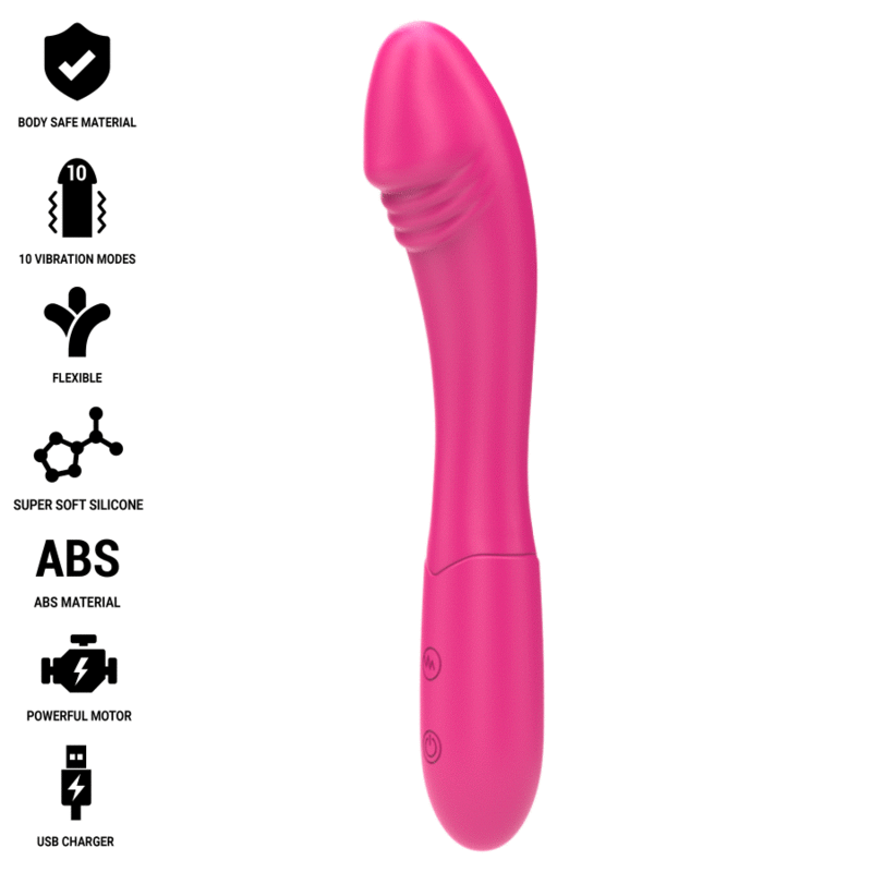 VIBRADOR BELINDA 19 CM FLEXIBLE 10 MODOS ROSA INTENSE DE LA MARCA INTENSE FUN