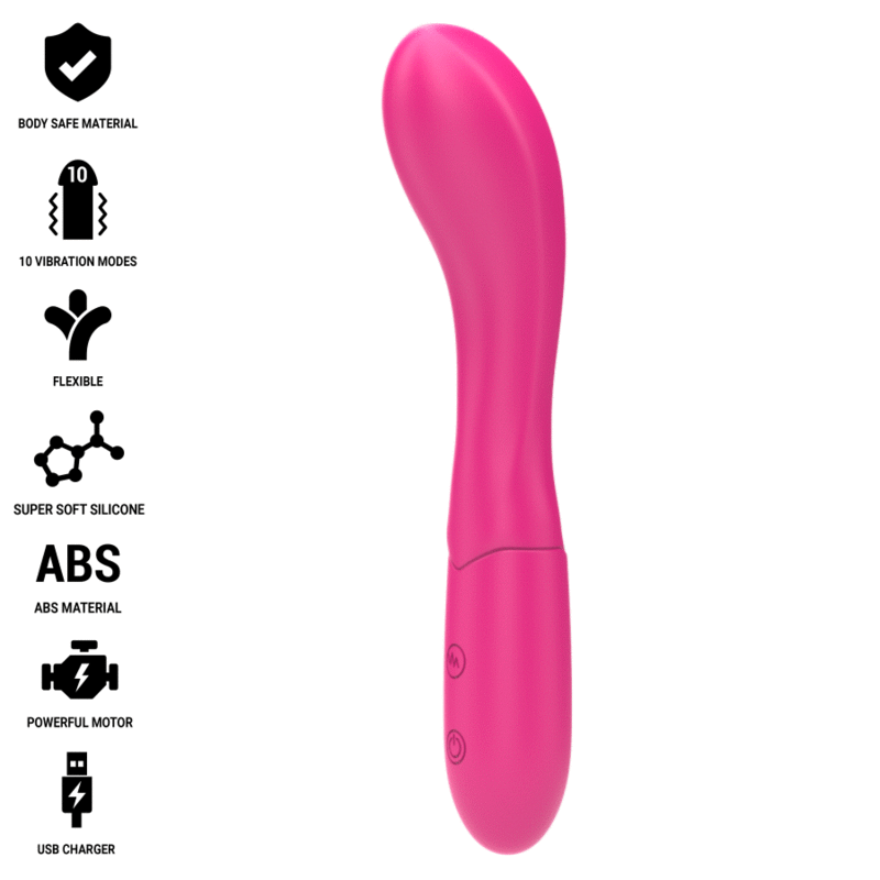 VIBRADOR FLEXIBLE LISETTE 19 CM 10 MODOS SILICONA PREMIUM DE LA MARCA INTENSE FUN
