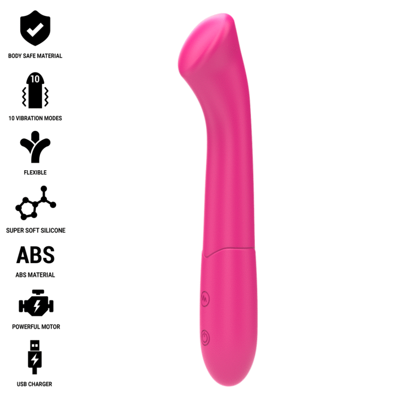 VIBRADOR PATY 19 CM FLEXIBLE 10 MODOS SILICONA PREMIUM DE LA MARCA INTENSE FUN