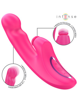 VIBRADOR 3 EN 1 EMI - 10 MODOS, SUCCIÓN Y ESTIMULACIÓN ROSA DE LA MARCA INTENSE FUN