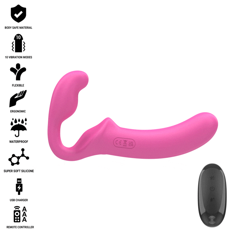 VIBRADOR DOBLE AMY 20 CM ROSA CONTROL REMOTO INTENSE DE LA MARCA INTENSE FUN