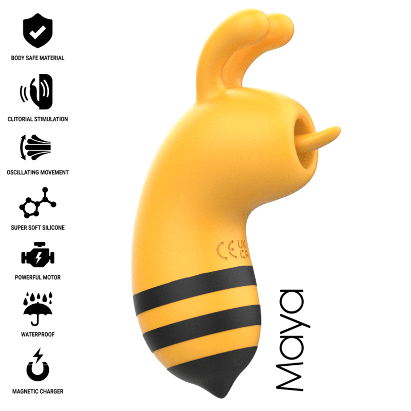 ESTIMULADOR CLÍTORIS ABEJA VIBRANTE AMARILLO/NEGRO DE LA MARCA INTENSE FUN