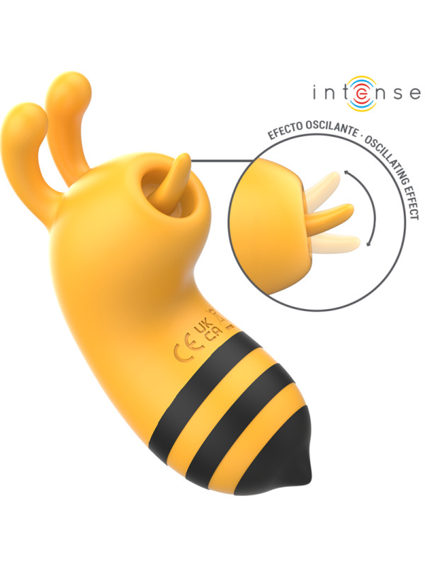 ESTIMULADOR CLÍTORIS ABEJA VIBRANTE AMARILLO/NEGRO DE LA MARCA INTENSE FUN