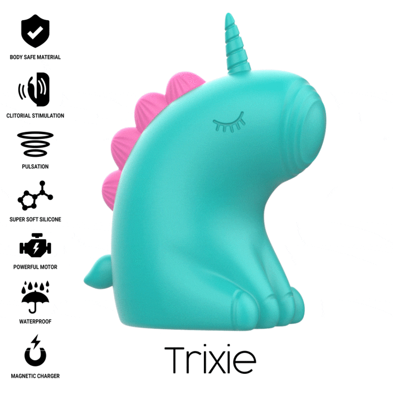 ESTIMULADOR UNICORNIO TRIXIE VERDE - VIBRACIONES AJUSTABLES DE LA MARCA INTENSE FUN