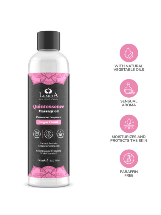 ACEITE DE MASAJES NUBE DE AZÚCAR 150 ML - ESTIMULANTE Y HIDRATANTE DE LA MARCA INTIMATELINE