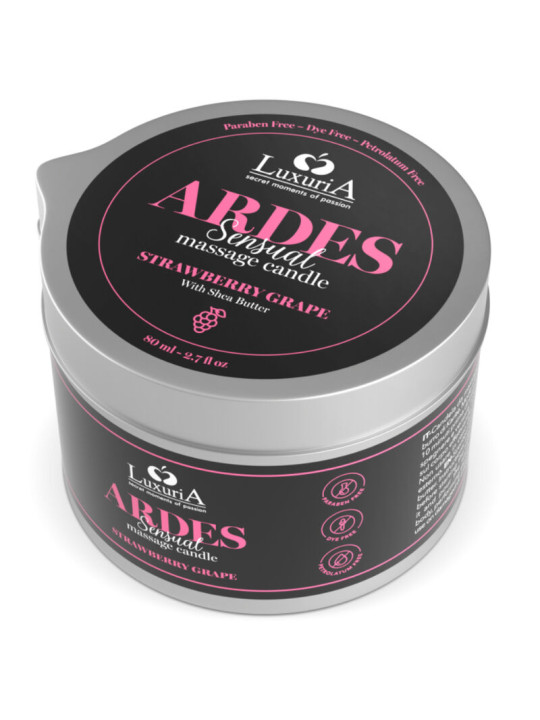 VELA DE MASAJE UVA CON MANTECA DE KARITÉ DE LA MARCA INTIMATELINE