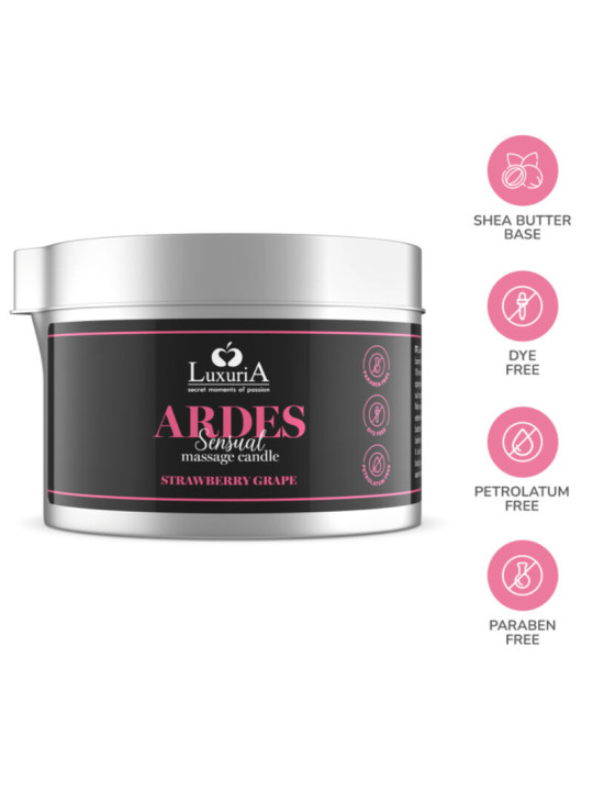 VELA DE MASAJE UVA CON MANTECA DE KARITÉ DE LA MARCA INTIMATELINE