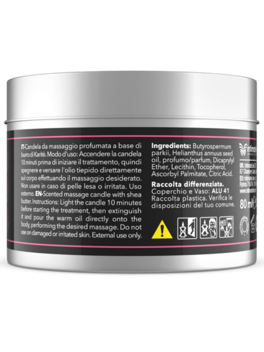 VELA DE MASAJE UVA CON MANTECA DE KARITÉ DE LA MARCA INTIMATELINE