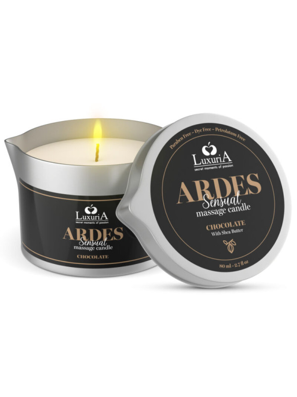 VELA DE MASAJE CHOCOLATE CON MANTECA DE KARITÉ DE LA MARCA INTIMATELINE