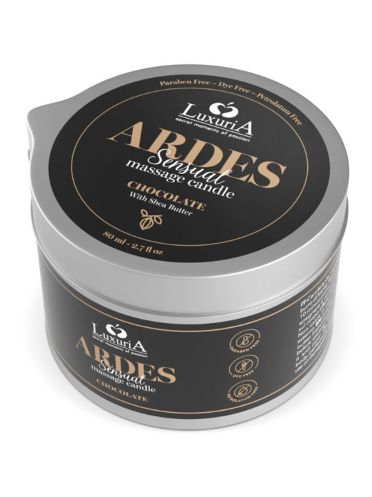 VELA DE MASAJE CHOCOLATE CON MANTECA DE KARITÉ DE LA MARCA INTIMATELINE