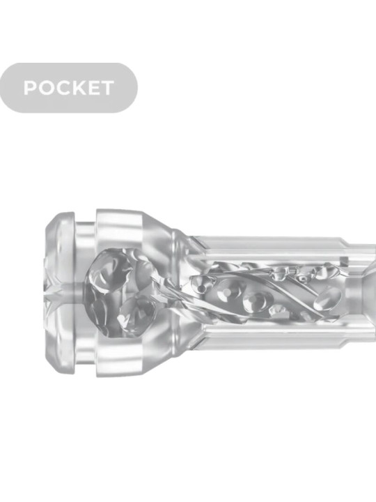MASTURBADOR TRANSPARENTE KIIROO FEEL POCKET STROKER DE LA MARCA KIIROO