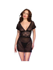 CHILIROSE BABYDOLL NEGRO TUL ENCAJE TANGA INCLUIDA DE LA MARCA CHILIROSE BABYDOLLS