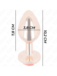 PLUG ANAL METÁLICO ROSA CON ROSA ROJA - KINK DE LA MARCA KINK PLEASURE PLUGS