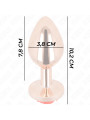 PLUG ANAL METÁLICO ROSA CON ROSA ROJA - KINK DE LA MARCA KINK PLEASURE PLUGS